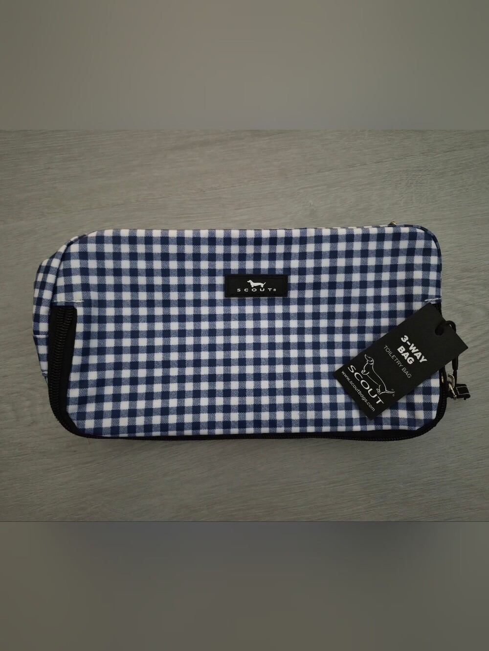 NEW Scout 3-Way Toiletry Bag Women Travel Makeup Organizer, Brooklyn Checkham